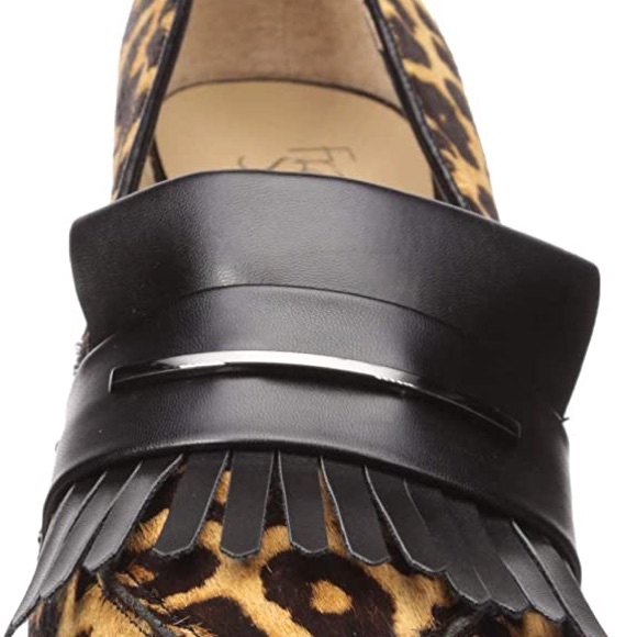 Franco Sarto Leopard print Noble 2 mirror loafer heel 5.5 - Picture 2 of 5